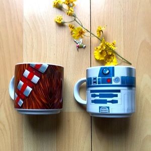 NWOT r2d2 and Chewbacca Vintage Lucasfilm Cups